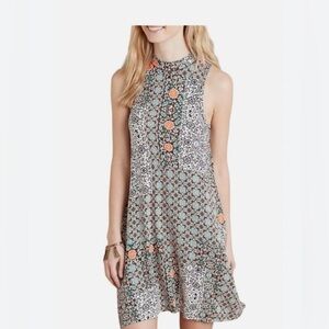 Anthropologie  Maeve Lilt Swing Dress Pockets Sleeveless Mock Neck Dress Small